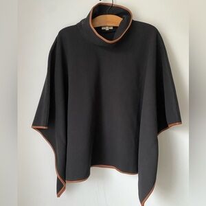 Tuckernuck Jacket Women’s One Size Piper Poncho Cape with Leather Edge